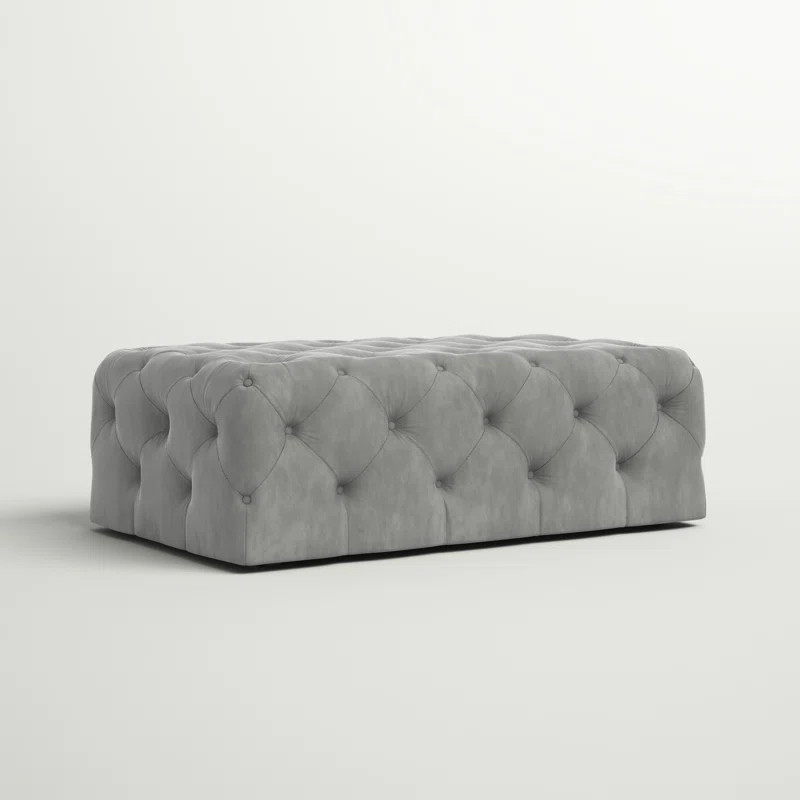 Huskins 47" Wide Velvet Tufted Rectangle Ottoman | Wayfair North America