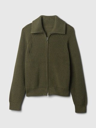 Shaker-Stitch Zip Cardigan | Gap (US)