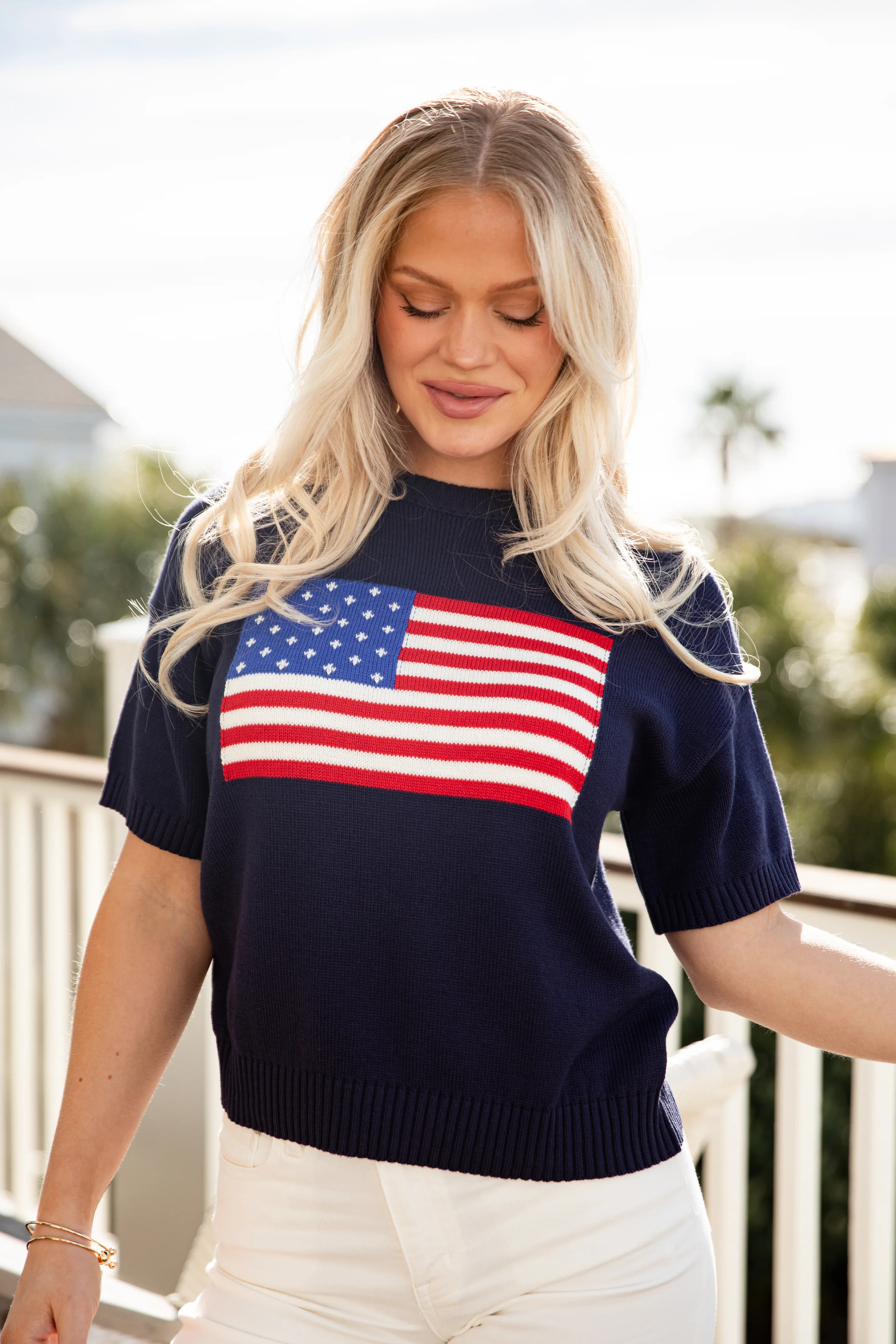 All American Navy Flag Kit Top | Trendy Women's Tops | ShopDressUp | Dress Up