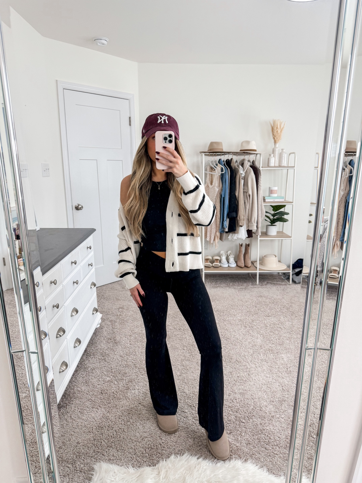 Casual weekend ootd 🤍
+ Abercrombie tank top: xs
+ target cardigan: small 
+ aerie leggings: xs short 
+ ultra minis look for less: true to size 

#LTKFindsUnder50 #LTKStyleTip #LTKSeasonal