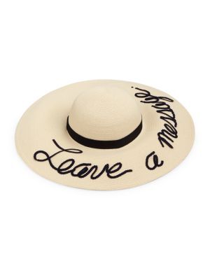 Leave A Message" Sun Hat | Saks Fifth Avenue