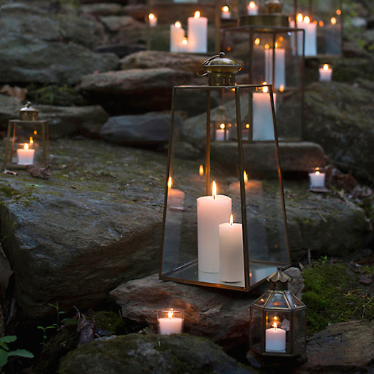 Pyramid Brass Lantern, Extra Tall | Terrain