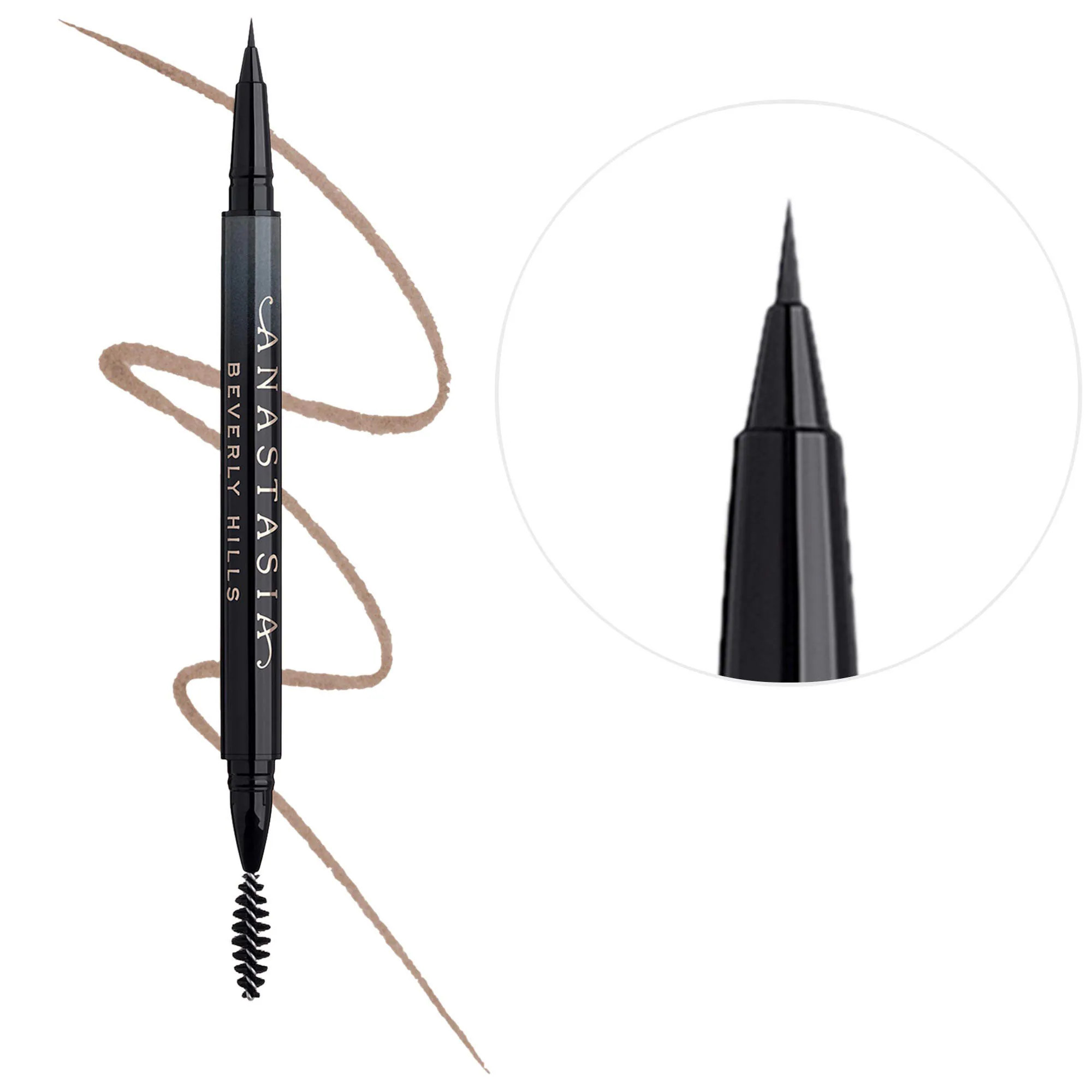Anastasia Beverly Hills MicroStroke Brush Tip Eyebrow Detailing Pen with 24-Hour Wear Soft Brown 0.01 oz/0.5 mL | Sephora (US)