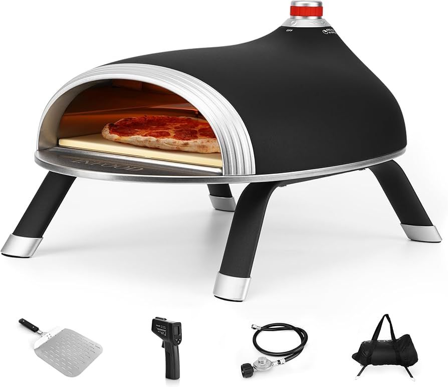 INFOOD Pizza Oven Outdoor 13” Portable Gas Pizza Oven for Outside, Propane Pizza Ovens Countert... | Amazon (US)