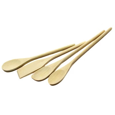 Chef Craft 4 Piece Natural Wooden Cooking / Mixing Kitchen Tool Spoon Set  1 Set | Target
