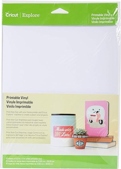 Cricut Printable Vinyl, White | Amazon (US)