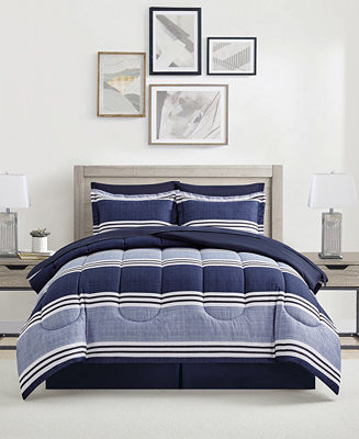 Aiden Striped 8-Pc. Comforter Sets | Macy's