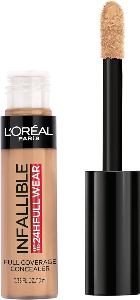 L'Oreal Paris Makeup Infallible Full Wear Waterproof Matte Concealer, Full Coverage, Walnut, 0.33... | Amazon (US)