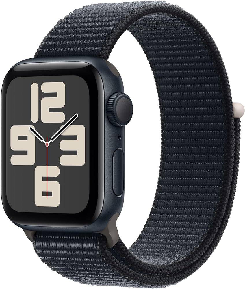 Apple Watch SE (2nd Gen) [GPS 40mm] Smartwatch with Midnight Aluminum Case with Midnight Sport Loop. Fitness & Sleep Tracker, Crash Detection, Heart Rate Monitor, Carbon Neutral | Amazon (US)