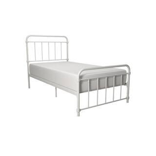 Windsor White Twin Metal Bed DE11107 - The Home Depot | The Home Depot