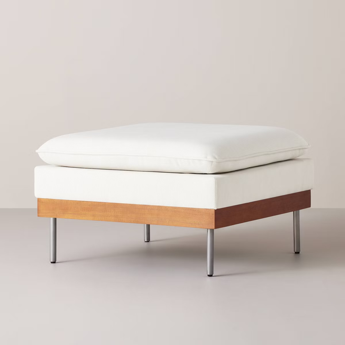 Corduroy Modular Sofa Ottoman - Cream - Hearth & Hand™ with Magnolia | Target