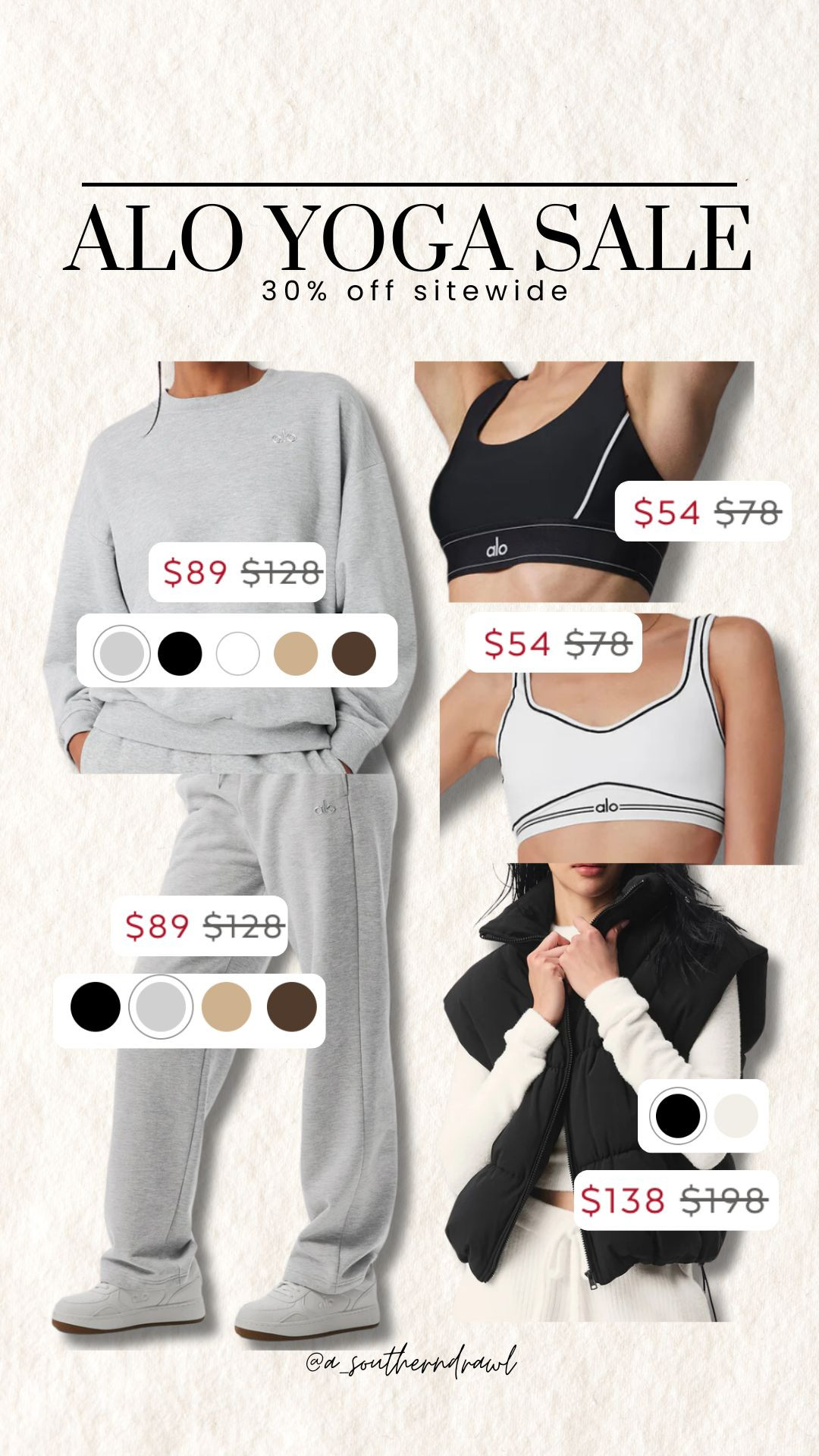 Alo Yoga is 30% off sitewide🤎 perfect for gift ideas!

alo yoga, alo sale, sale, sale alert, crewneck, sweater, sports bra, sweatpants, vest, puffer vest, athleisure, loungewear, Grace White, A Southern Drawl 

 #LTKCyberWeek #LTKHoliday #LTKSaleAlert