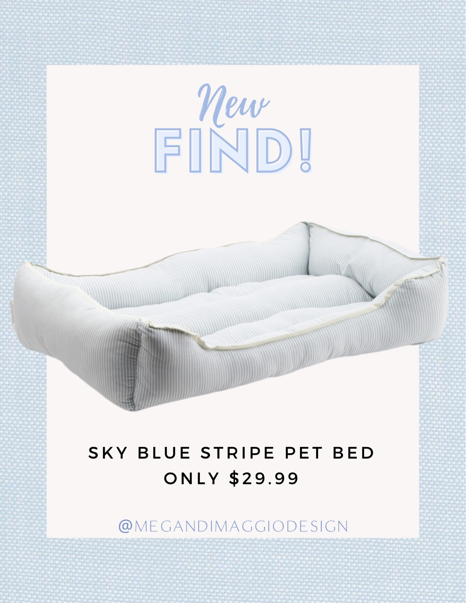 33x23 Newport Pinstripe Pet Bed curated on LTK