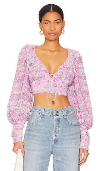 Saylor Blouse | Pink Blouse | Floral Blouse | Spring Blouse | Womens Blouses Lilac Top Lavender Top | Revolve Clothing (Global)