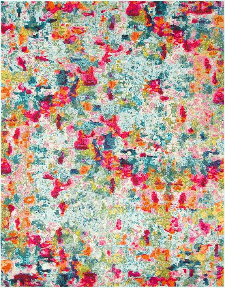 Unique Loom Chromatic Collection Modern Colorful & Vibrant Abstract Area Rug for Any Home Décor,... | Amazon (US)