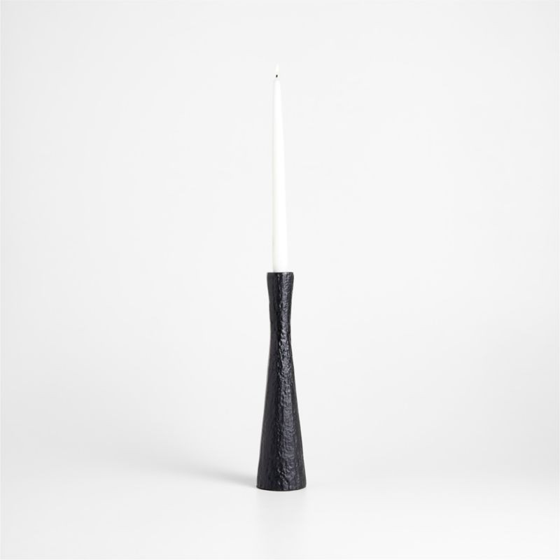 Kin Black Metal Taper Holder 13" + Reviews | Crate & Barrel | Crate & Barrel