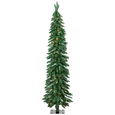 Northlight Pre-Lit Pencil Alpine Artificial Christmas Tree - 5' - Clear Lights | Target