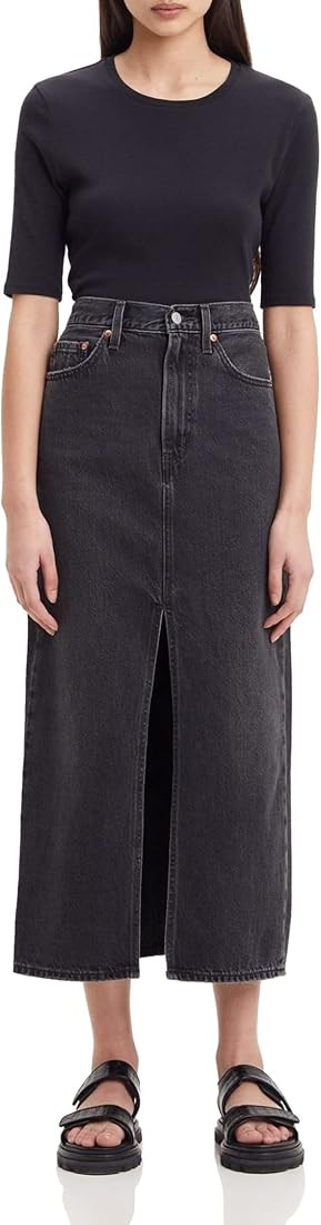Levi's Slit Front Skirt Z6236 Gray Worn in Jeans Donna | Amazon (IT)