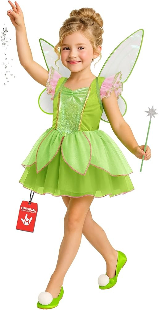 Morph Fairy Costume For Girls With Wings, Girls Green Fairy Dress, World Book Day Costumes For Ki... | Amazon (US)