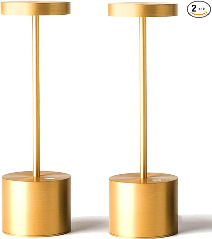 SAKRINGT 2 Pack Cordless Table Lamp Rechargeable, 5000mAh Battery Operated Portable Table Light,D... | Amazon (US)