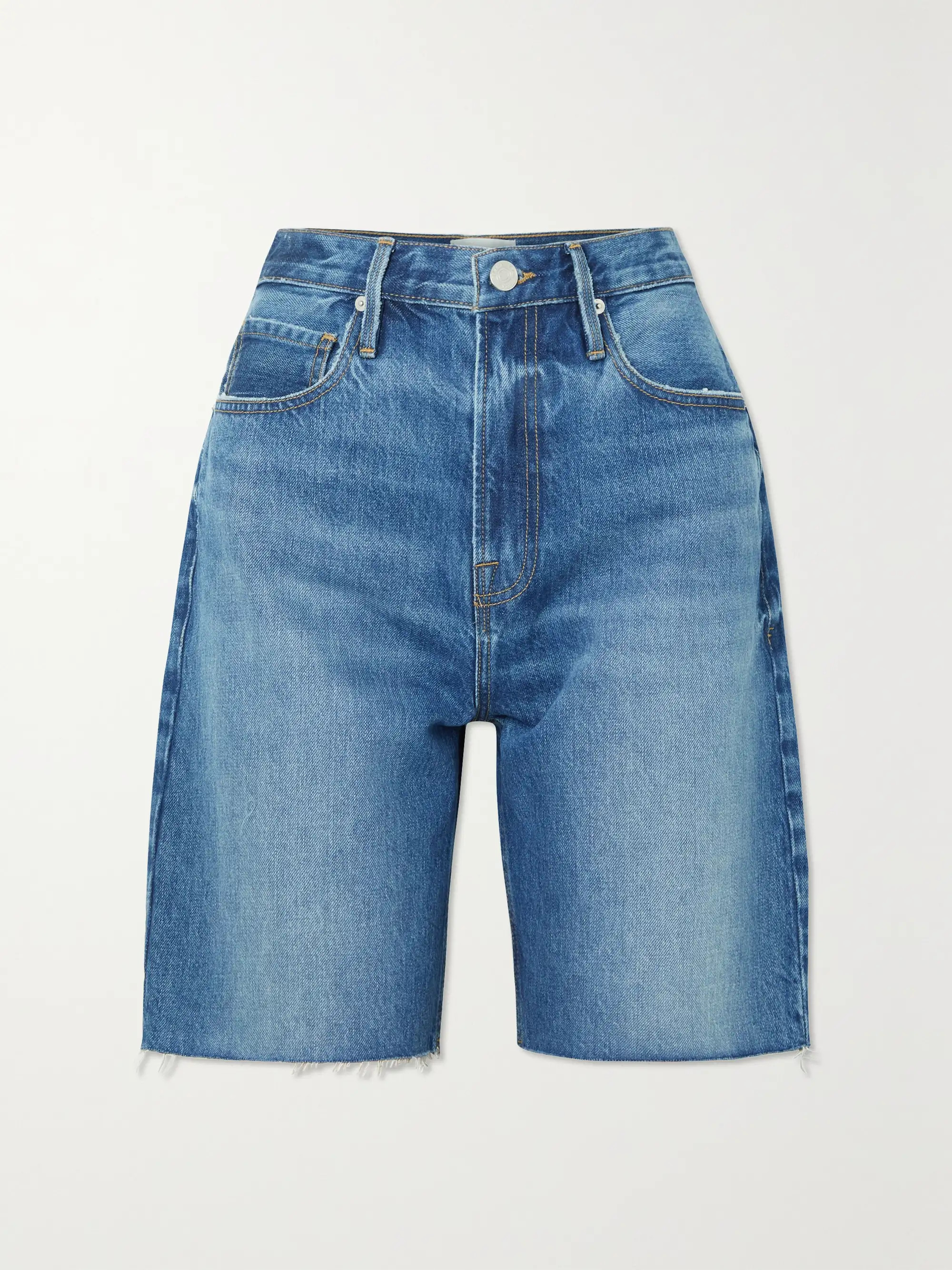 Bermuda frayed denim shorts | NET-A-PORTER APAC