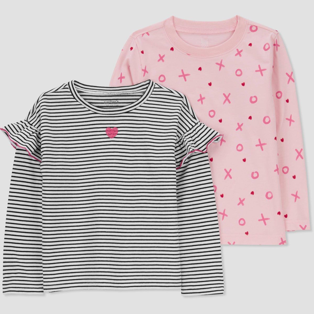Carter's Just One You® Toddler Girls' 2pk Valentine's Day Be Mine T-Shirt - Pink | Target