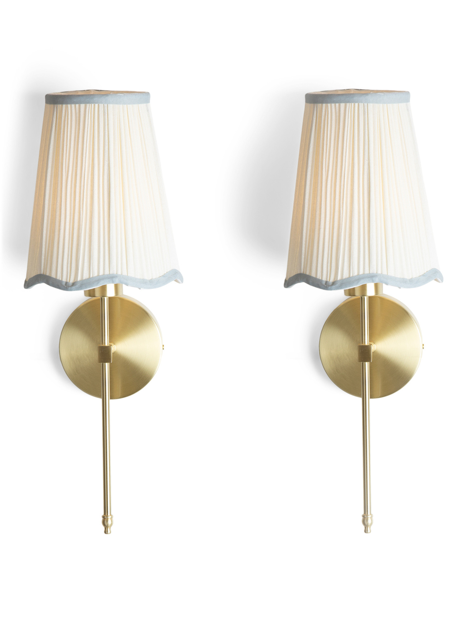 2pk 19.75in Scalloped Shade Rechargeable Led Wall Sconces | TJ Maxx