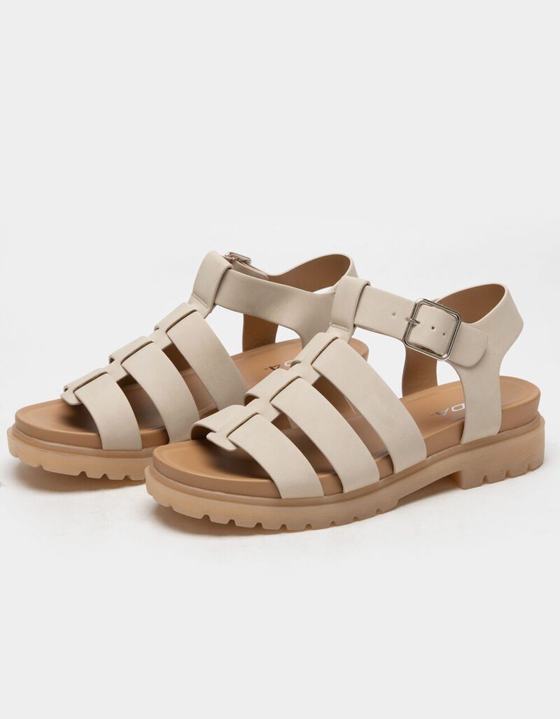 SODA Caged Ankle Strap Womens Sandals - BEIGE - VICKY | Tillys