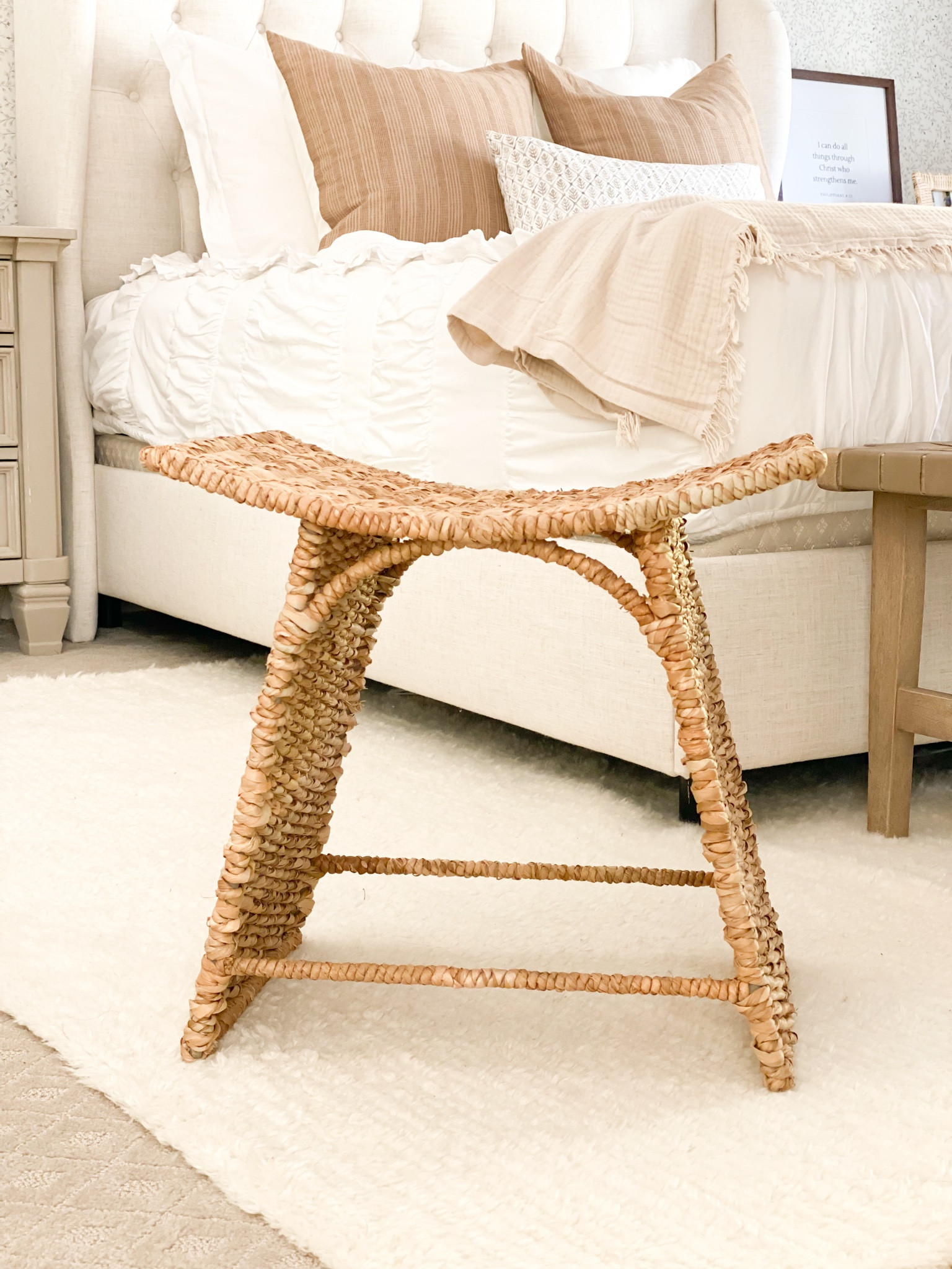 Woven natural vintage style stool from Amazon 🤍 #stool #wovenstool #amazon #vintage

#LTKhome #LTKstyletip #LTKsalealert