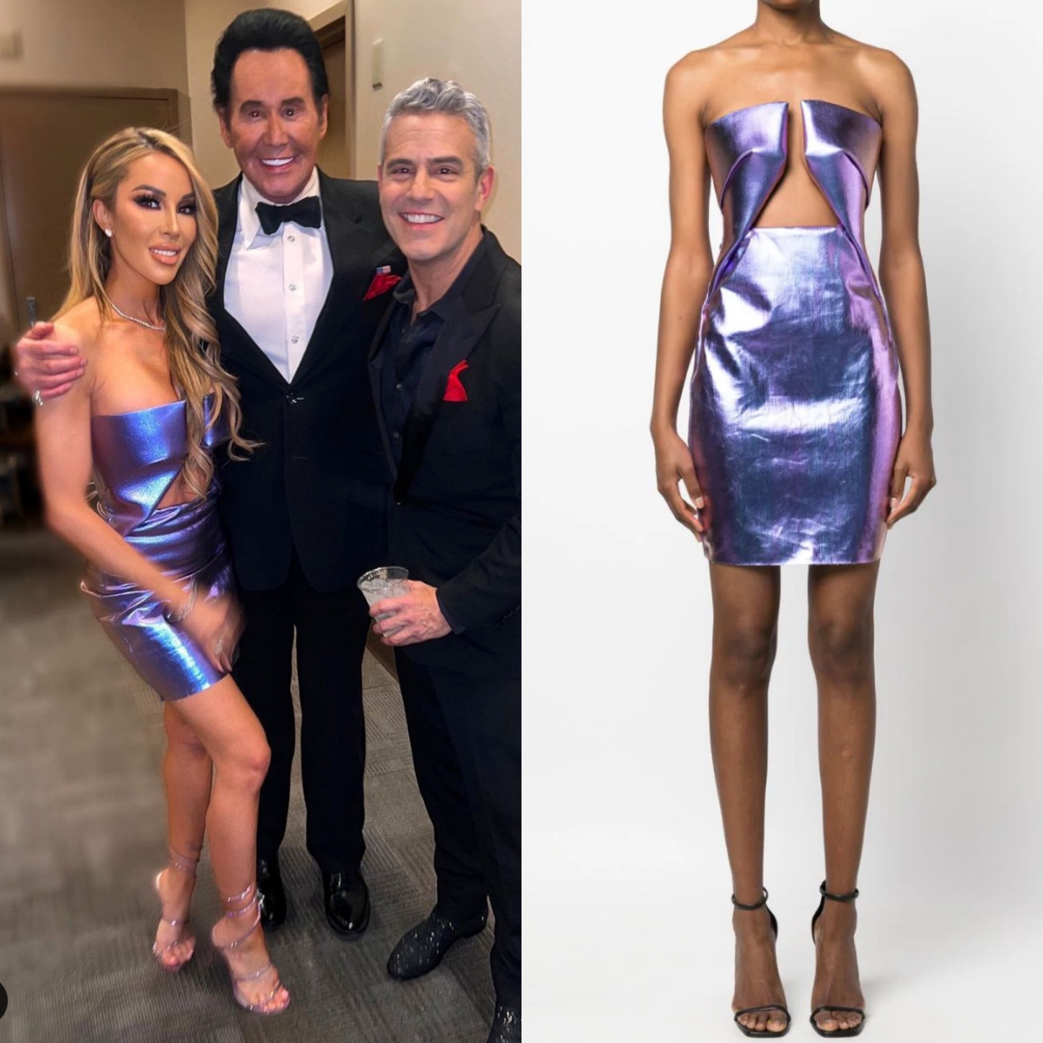 Lisa Hochstein’s Purple Metallic Mini Dress 📸 + Info= @lisahochstein 