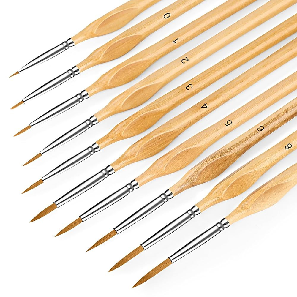 Miniature Paint Brushes, 10PC Fine Detail Paint Brush Set, Small Painting Brushes for Art, Crafts... | Amazon (US)