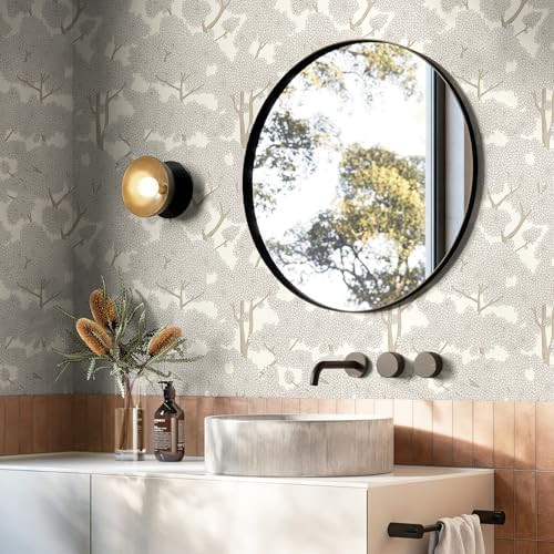 JiffDiff Tree Wallpaper Peel and Stick Jungle Wall Paper Forest Mural Stick on Wallpaper Modern W... | Amazon (US)