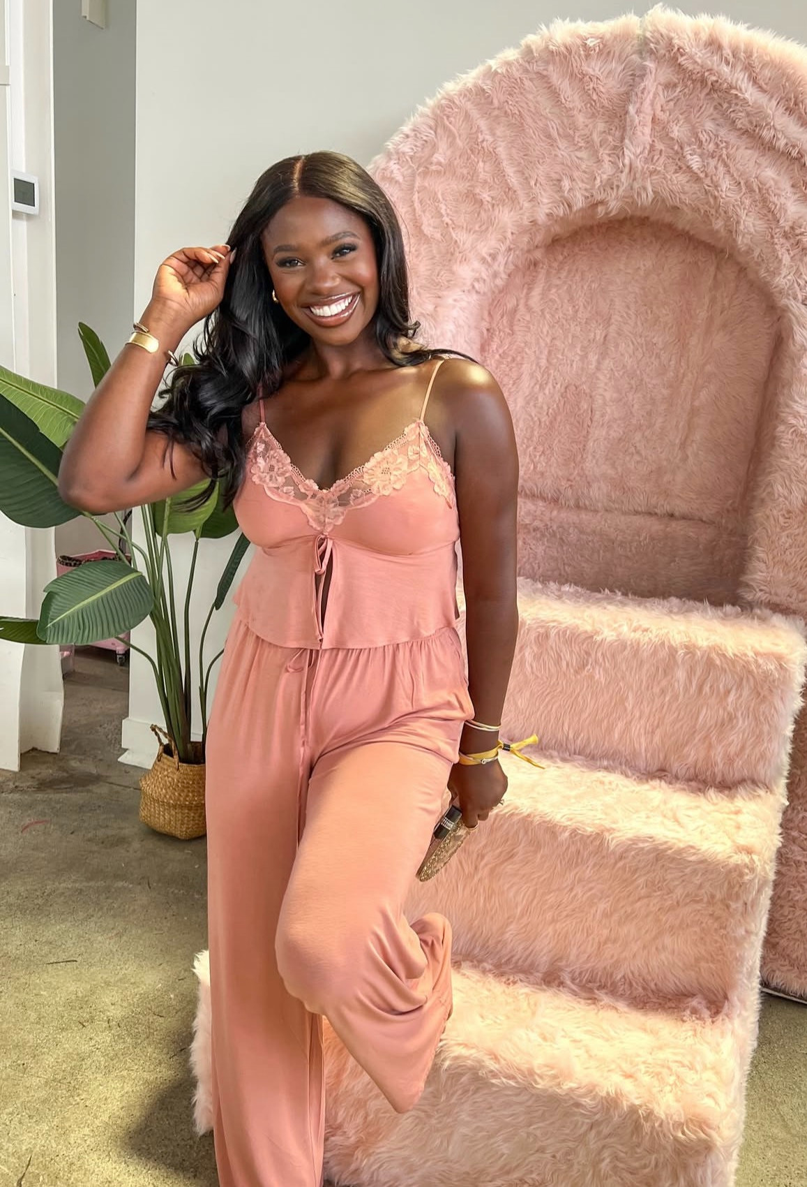 Cozy in my Victoria Secret PJ set. This color isn't available on the website right now, but they have 4 other gorgeous shades to choose from.  

 #LTKValentine #LTKootd #LTKselfcare