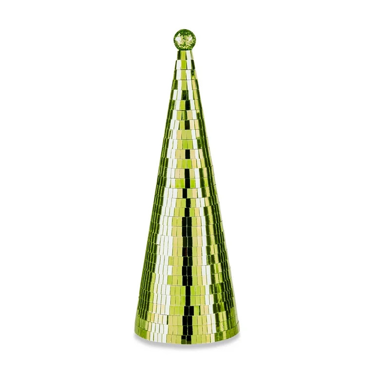 Green Disco Ball Christmas Tree Tabletop Decor, 13 in, by Holiday Time | Walmart (US)