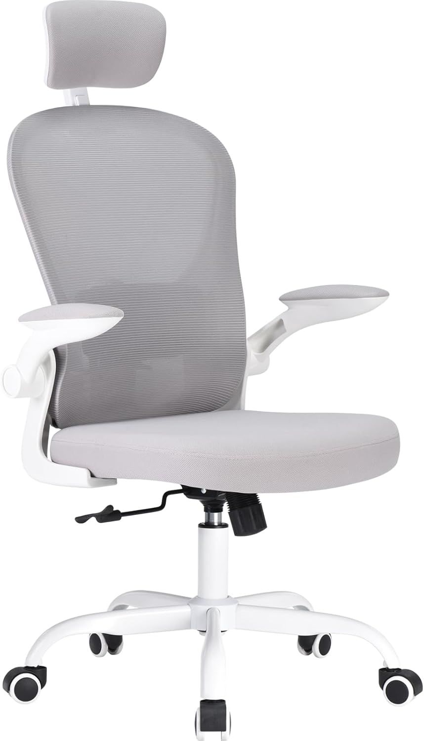 Soohow Home Office Desk Chair, Ergonomic Computer Chair with Flip-Up Armrests, Adjustable Headres... | Amazon (US)