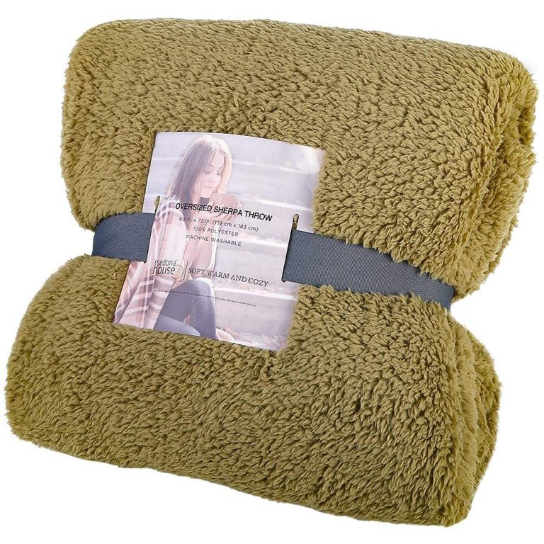 SEDONA HOUSE Sherpa Plush Blanket, Soft Cozy Warm Throw, Lightweight Room Decor for Bed , 60 by 7... | Walmart (US)