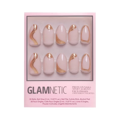 Glamnetic Material Girl Press-On Nails - 30 ct - Ulta Beauty: Almond Shape, Gloss Finish, ABS Material | Target