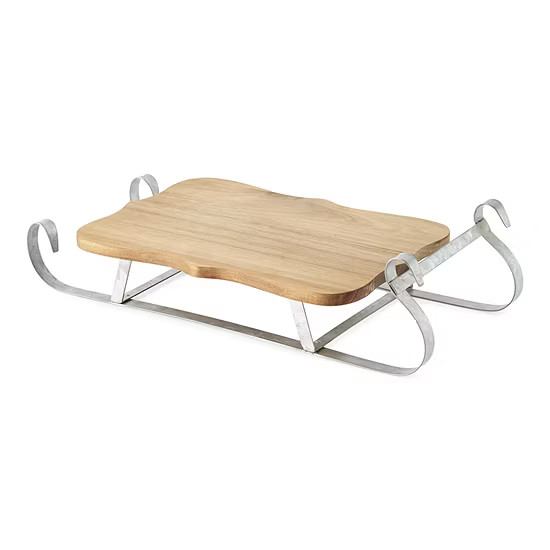 North Pole Trading Co. Wood Sleigh Serving Tray | JCPenney