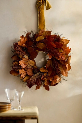 Fall Foliage Dried Wreath at Terrain | Terrain