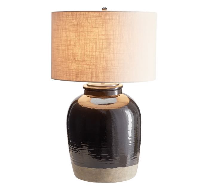 Miller Ceramic Table Lamp, Black | Pottery Barn (US)