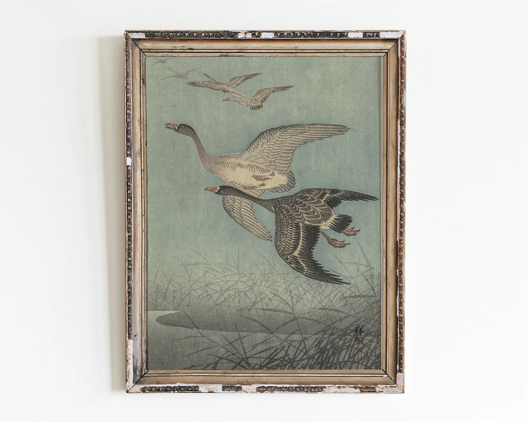 Vintage Bird Print, Antique Bird Illustration, Minimalist Sketch Digital, Printable Wall Art, Dig... | Etsy (US)