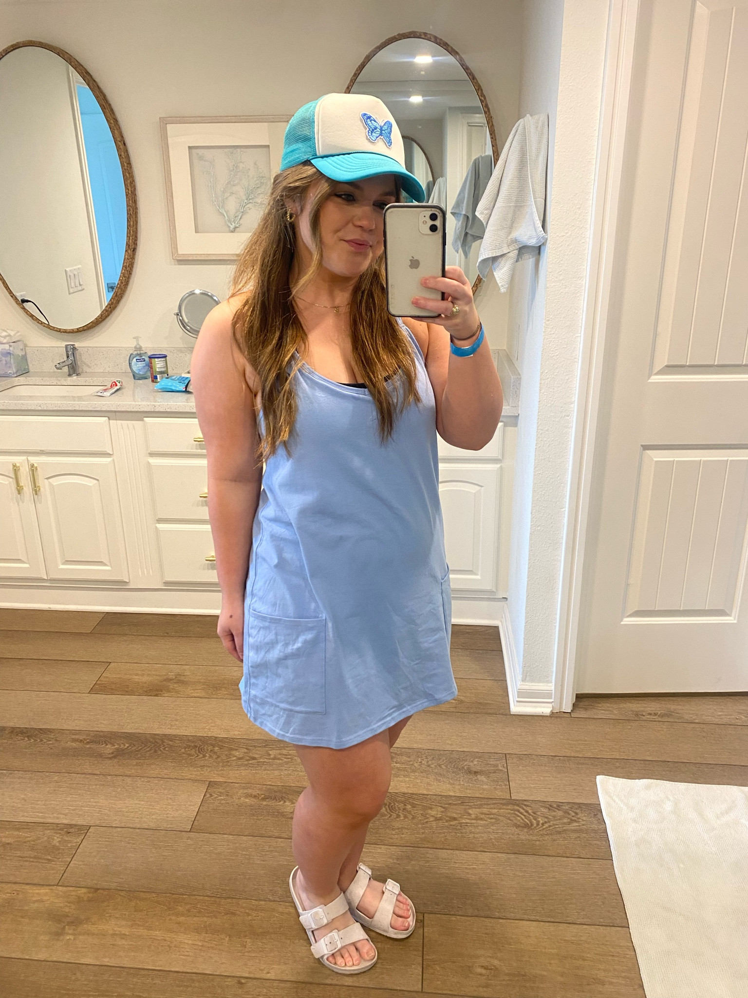 Loved this cotton t-shirt dress for the beach this weekend!👀🩵 Such a comfy summer outfit- and has a built in romper!🙏🏻🙏🏻 

#LTKmidsize #LTKActive #LTKfitness