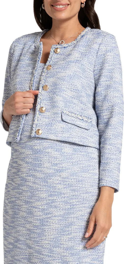 Crop Tweed Maternity Blazer | Nordstrom