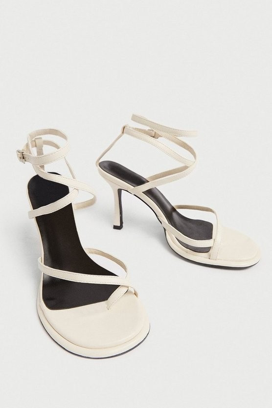 Round Toe Heeled Sandal | Warehouse UK & IE