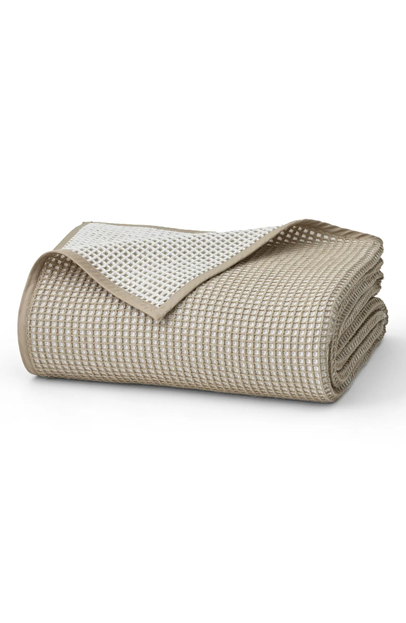Boll & Branch Waffle Knit Two-Tone Bed Blanket | Nordstrom | Nordstrom