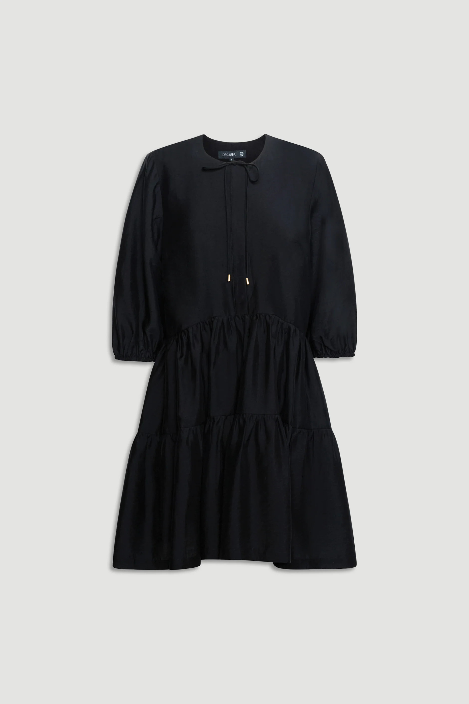 Shae Tiered Mini Dress - Black | DECJUBA