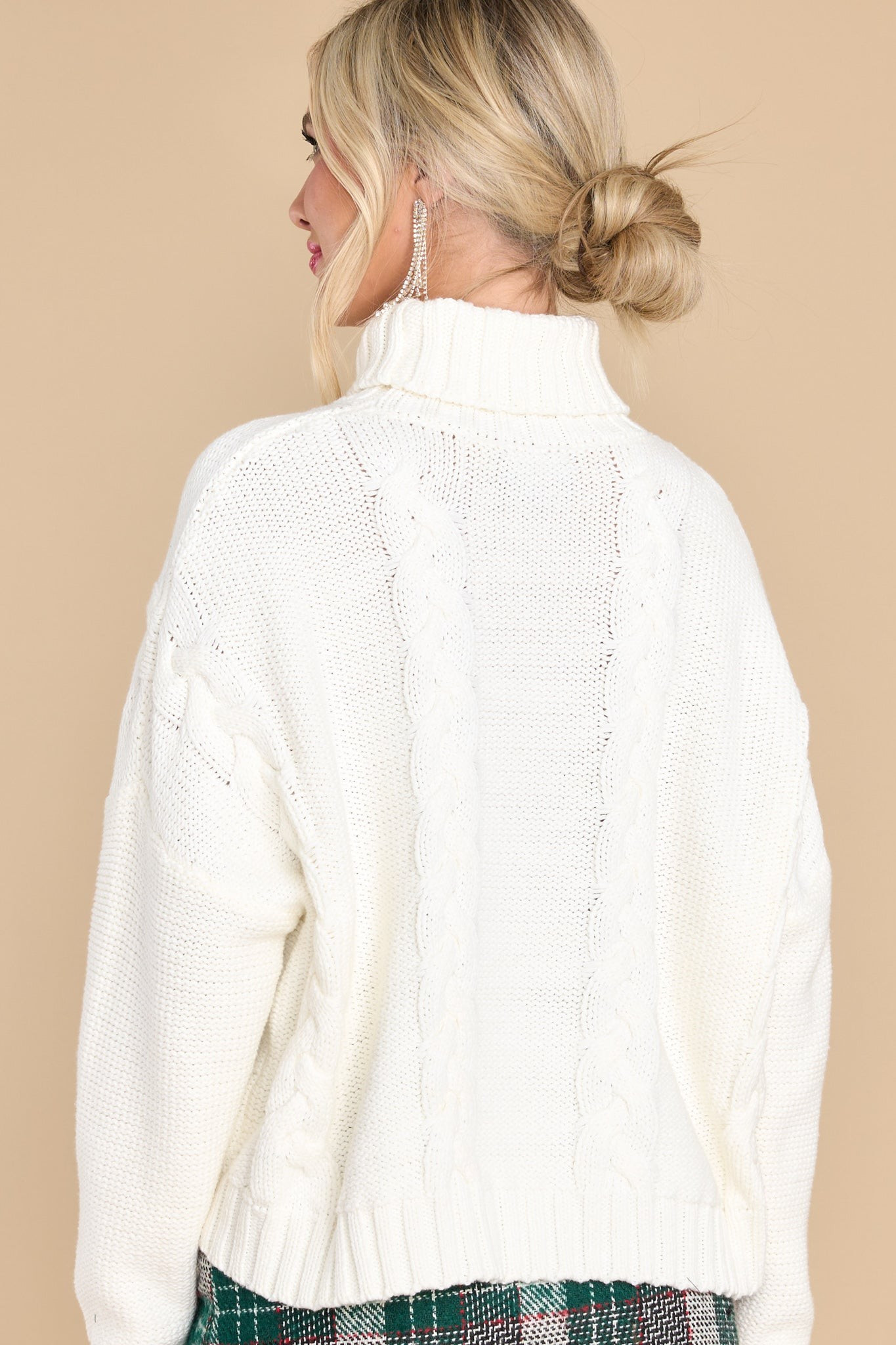 Mesmerized By Love Ivory Sweater | Red Dress 