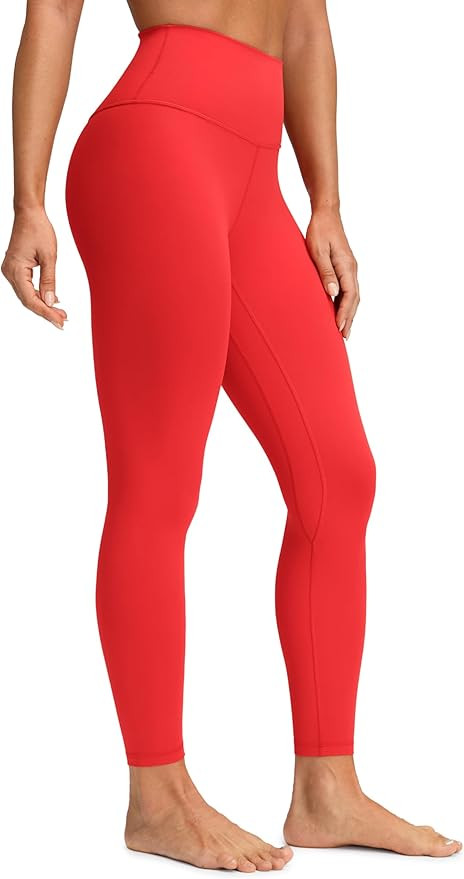 CRZ YOGA Brushed Naked Feeling Workout Leggings 25" - High Waisted Gym Compression Tummy Control ... | Amazon (US)