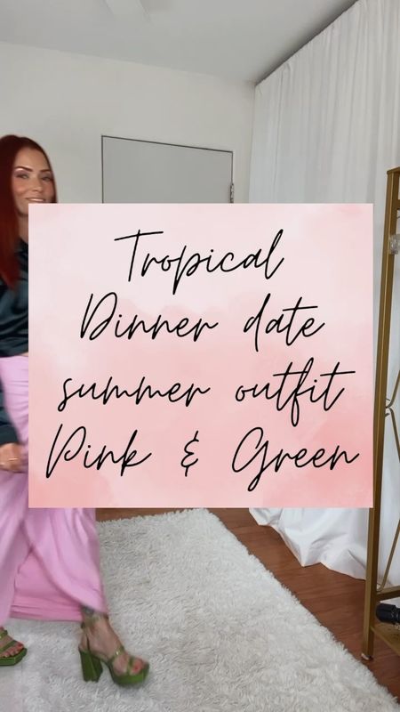Tropical dinner date summer outfit in pink and free  

#LTKVideo #LTKShoeCrush #LTKFindsUnder100