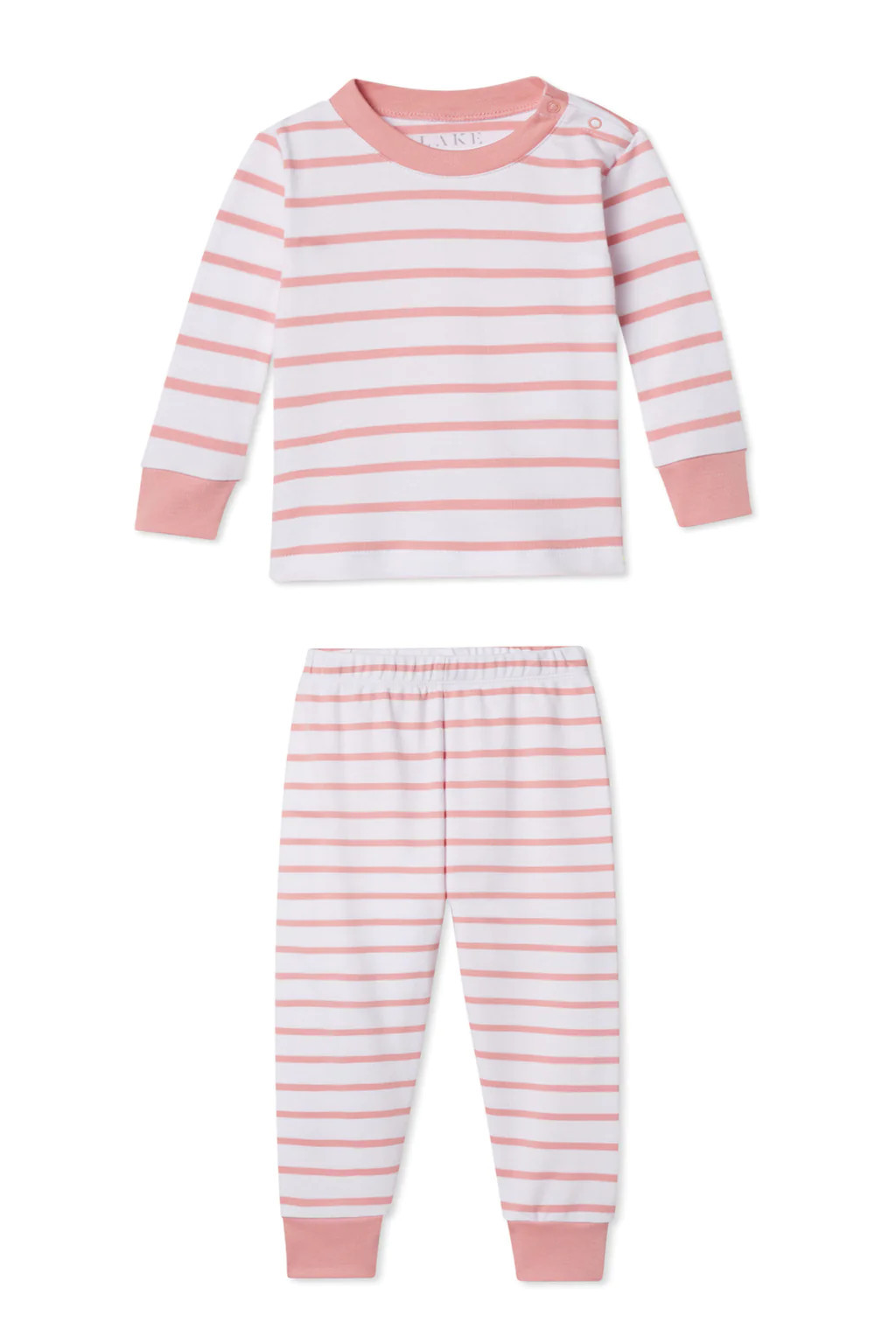 Organic Pima Baby Long-Long Set in Dusty Rose | Lake Pajamas
